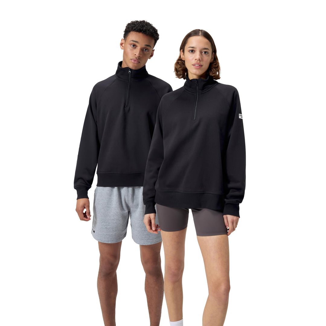 Speedo Standard Sweatshirt Quarter Zip Pull Warm Up, 2024 Team Black