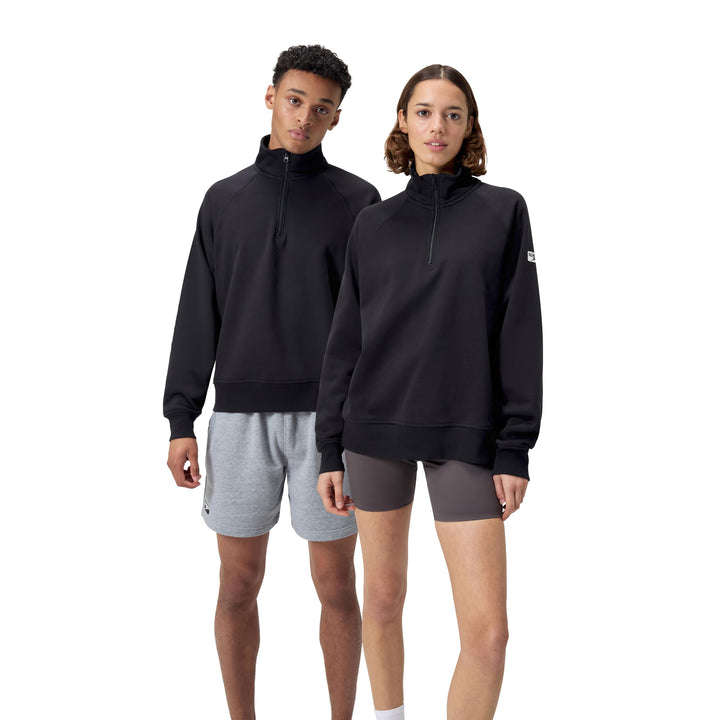 Speedo Standard Sweatshirt Quarter Zip Pull Warm Up, 2024 Team Black