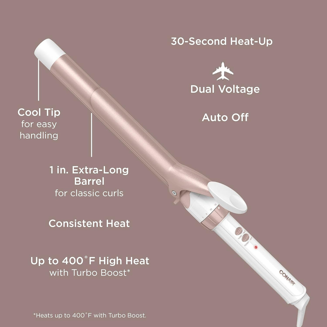Conair Double Ceramic 1/2-Inch Curling Iron | Spiral Curls for Short Hair