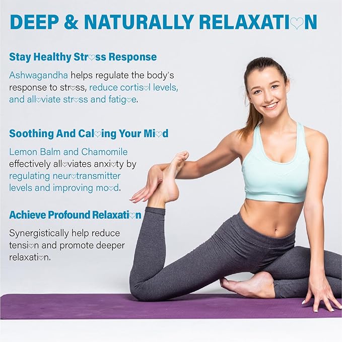 Ashwagandha Gummies 1500mg for Women & Men: Ashwagandha Supplement Gummy with Lemon Balm, Chamomile, Magnesium, Black Pepper for Ultra Absorption - Vegan, Non-GMO & Sugar Free, Strawberry Flavor