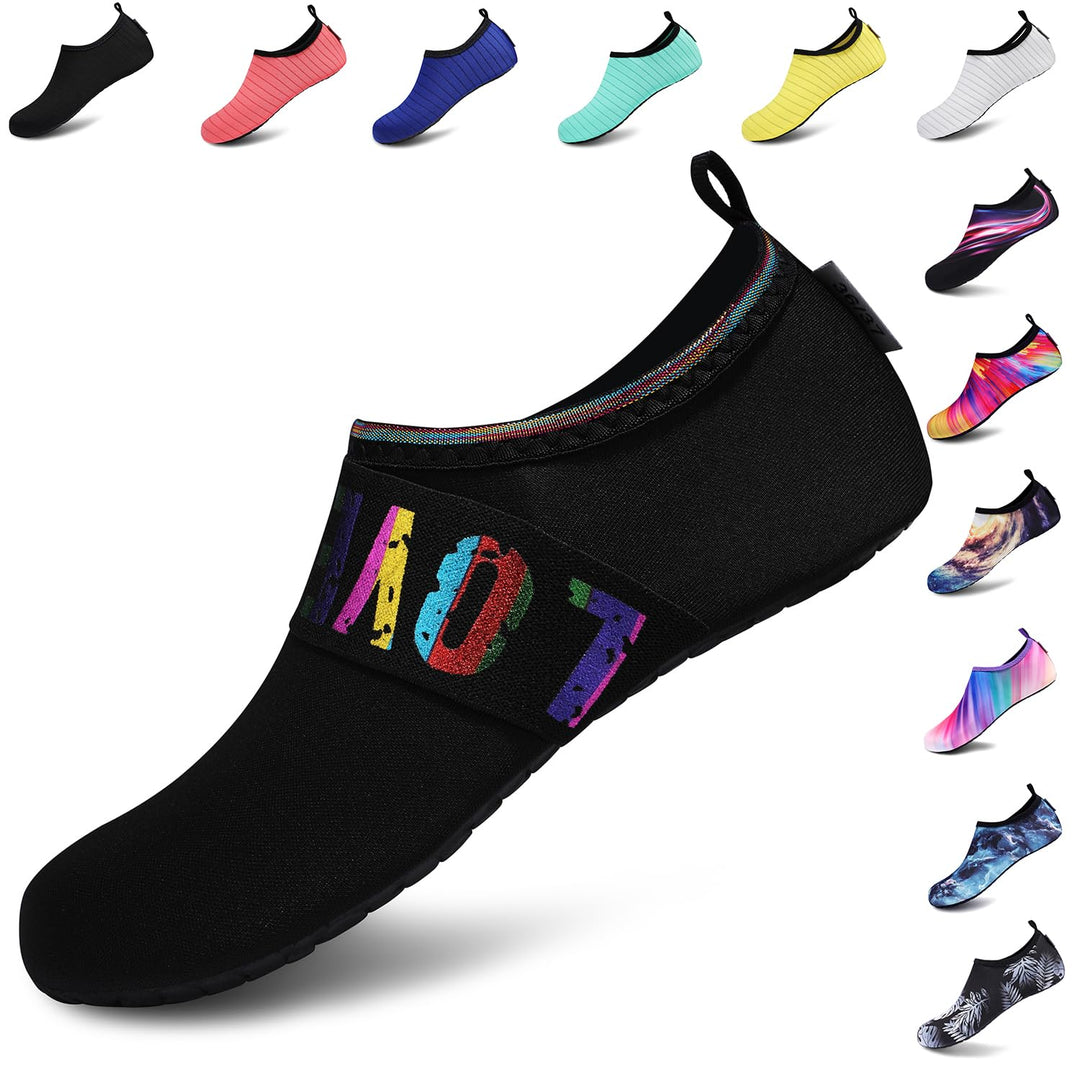 VIFUUR Water Sports Unisex Shoes LoveBlack - 5.5-6.5 W US/ 4.5-5.5 M US (36-37)