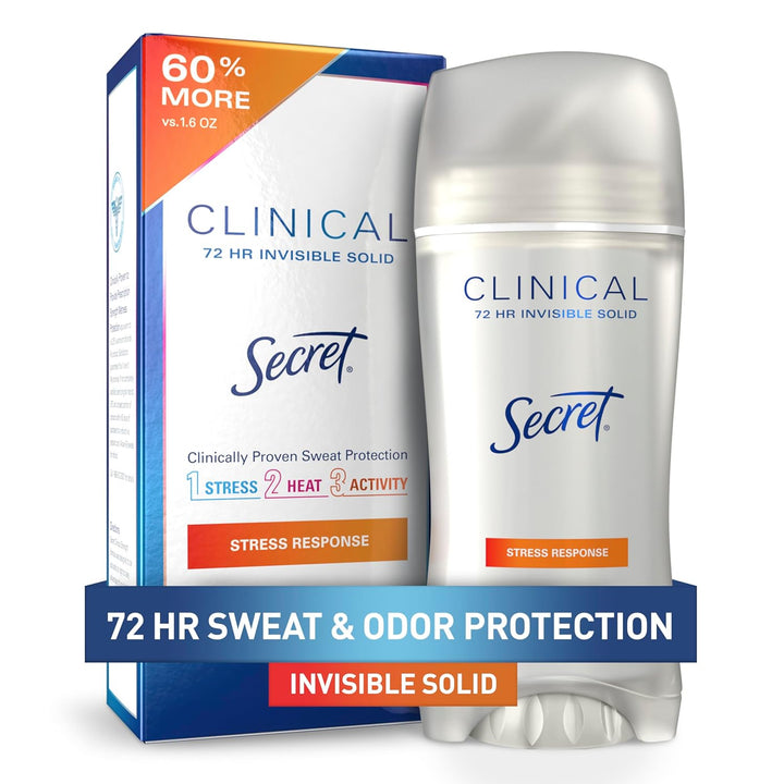 Secret Clinical Strength Antiperspirant | 72Hr Sweat & Odor Protection for Women