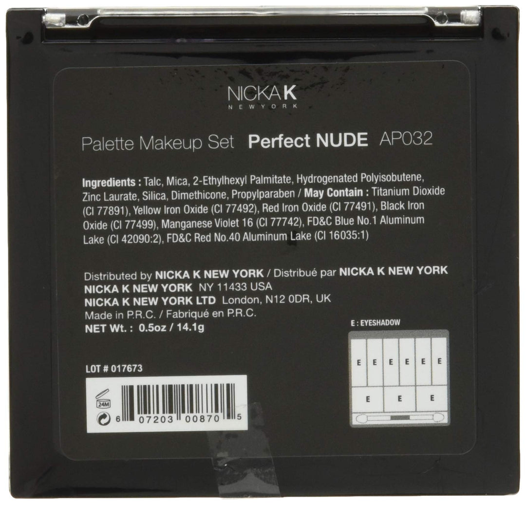 NICKA K Perfect 9 Nude Eyeshadow Palette Set