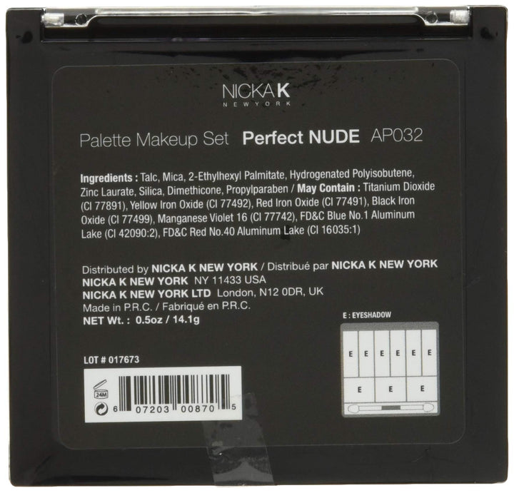 NICKA K Perfect 9 Nude Eyeshadow Palette Set