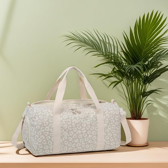 Gym Bag Sports Duffle with Wet Pocket Dance Overnight Bag with Waterproof Shoe Pouch and Air Hole for Girls Kids Women