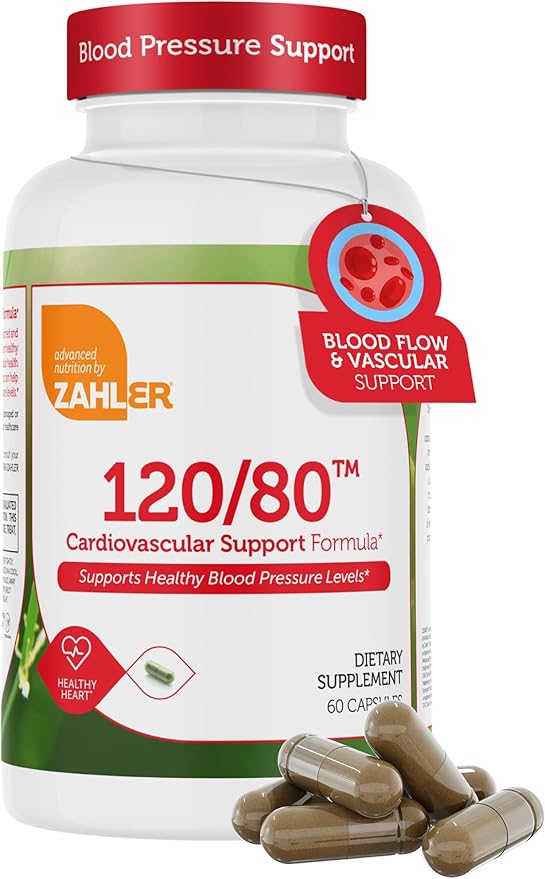 120/80 Cardiovascular Support Formula, Supports Healthy Blood Pressure Levels 60 Capsules.