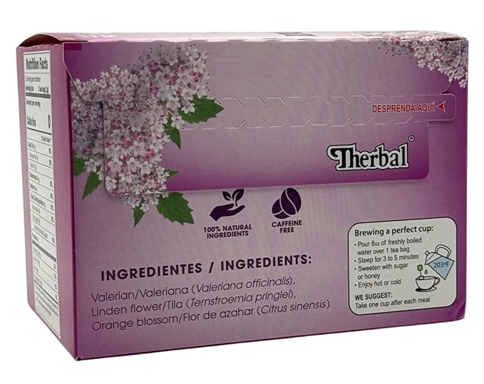 VALERIAN ROOT TEA 25 BAGS 1 G. EACH TE DE VALERIANA Exp 09/2023 or later
