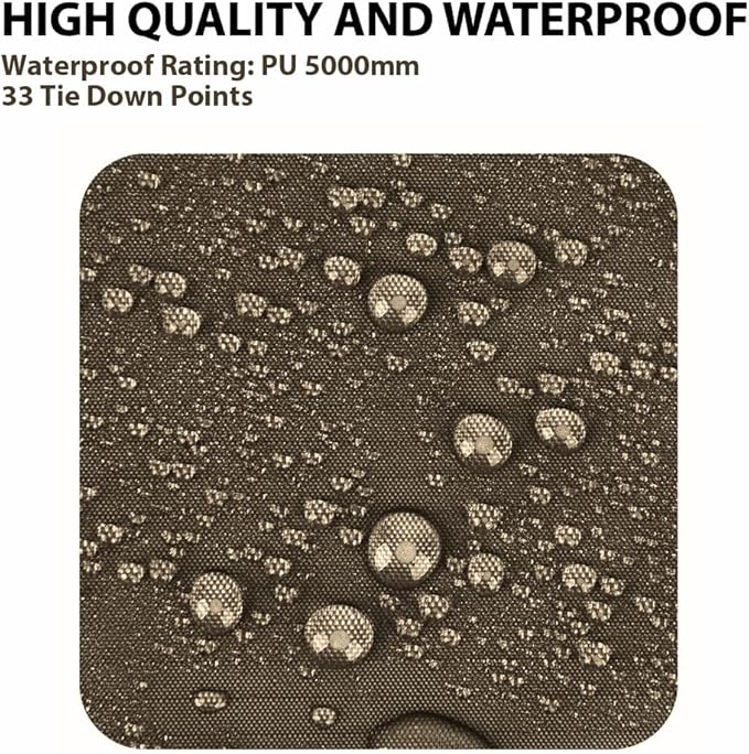 Gold Armour Rainfly Tarp Hammock, Premium 14.7ft/12ft/10ft/8ft Rain Fly Cover, Waterproof Ultralight Camping Shelter Canopy, Survival Equipment Gear Camping Tent Accessories (Brown 10ft x 10ft)