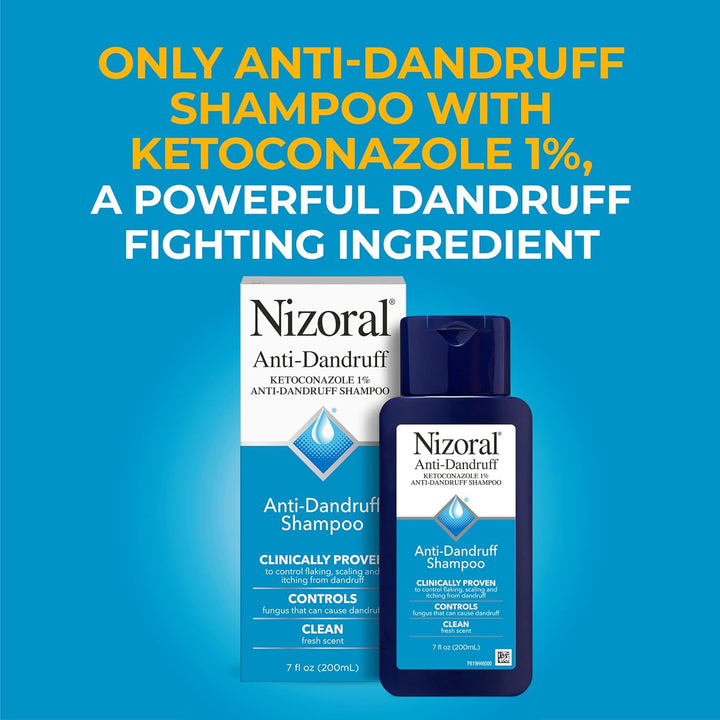 Nizoral Anti-Dandruff Shampoo | 1% Ketoconazole | Fresh Scent | 7 Fl Oz
