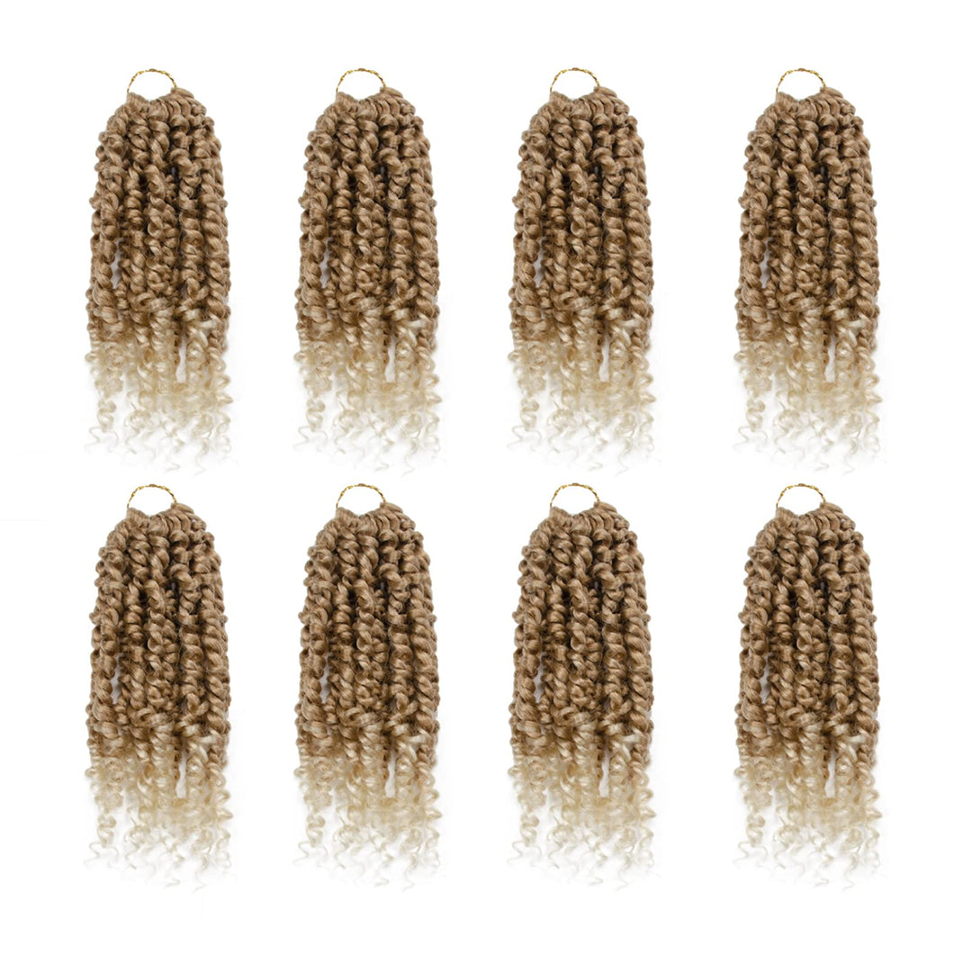 Passion Twist Hair For Kids- 8 Packs 6 Inch Passion Twist Crochet Hair For Women, Crochet Pretwisted Curly Hair Passion Twists S