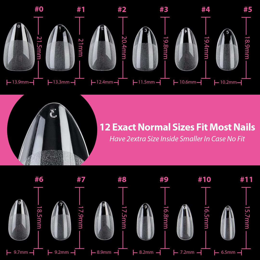 504Pcs Matte Soft Gel Toe Nail Tips | Full Cover for DIY Nail Extensions