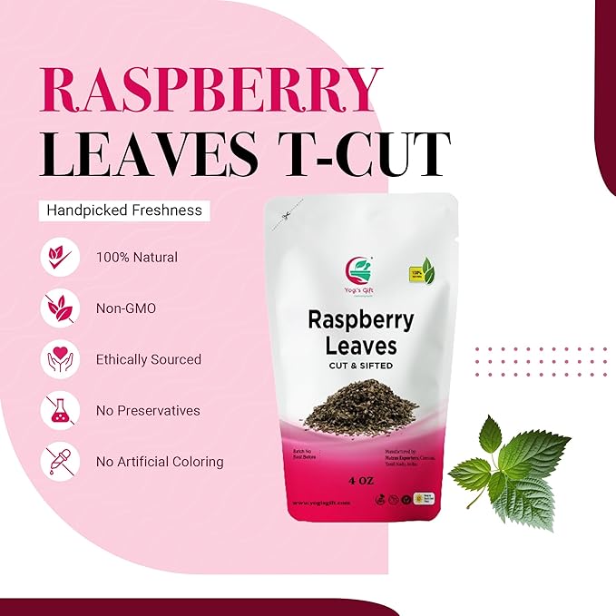 Raspberry Leaf tea 4 oz | Cut and Sifted | 100% Pure and Natural Herbal Tea | Non-GMO, Ethically Sourced | by Yogi's Gift®