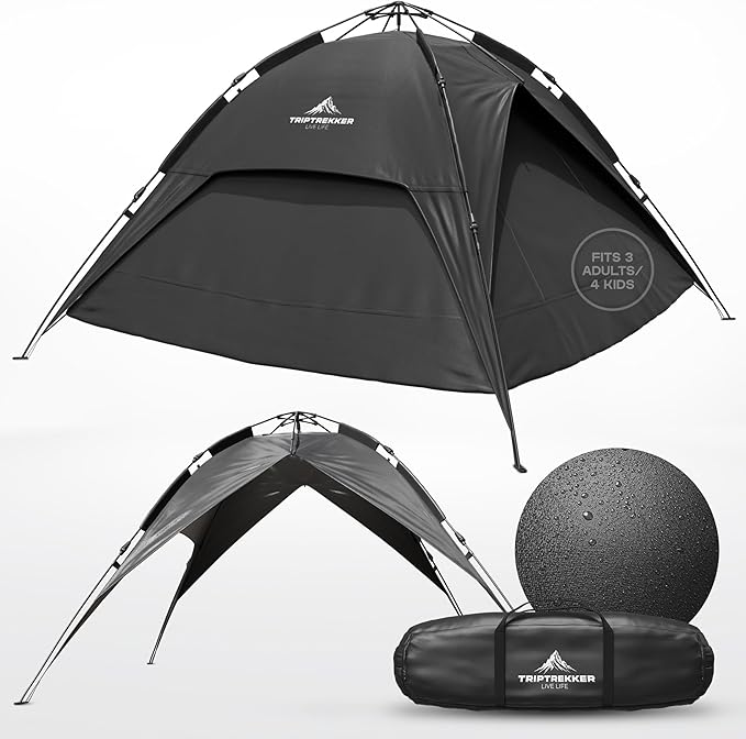 3-4 Person Automatic Instant Pop Up Tents for Camping - Fully Waterproof Camping Tents with Fly Screen, Storage - Portable Easy Set Up, Lightweight for Backpacking, Hiking Picnic