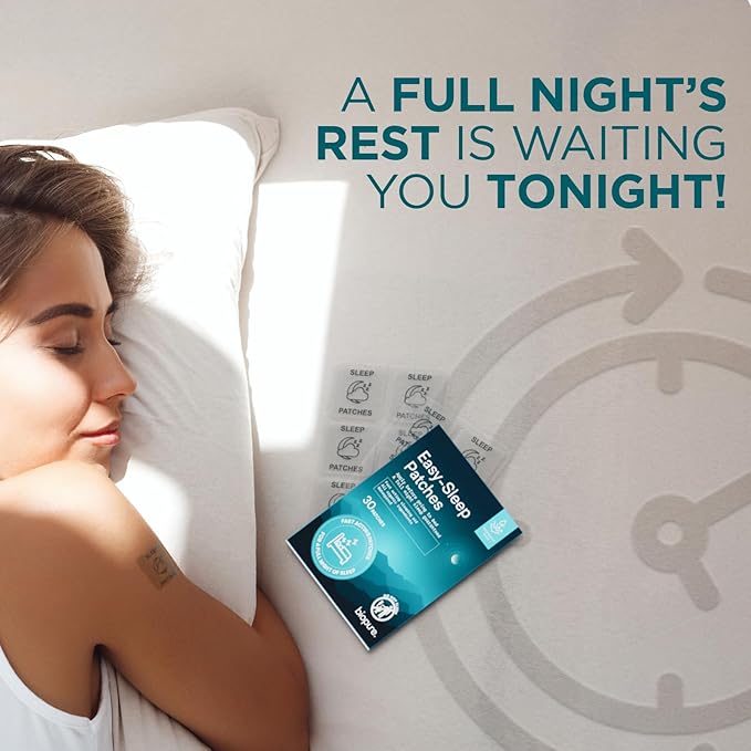 Sleep Patches - 42 Patches | All-Natural Deep Sleep Tape for Women and Men. Relaxing, Restful, Nighttime Calm. Sleep Patches for Adults | Water Resistant Patch