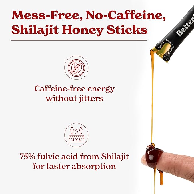Better Alt Pure Himalayan Shilajit Sticks with Organic Honey, Saffron| Easy to Consume|30 Sticks for Energy Boost & Immune Support, 85+ Trace Minerals, 75%+ Fulvic Acid (Pack of 2) Cinnamon + Caramel