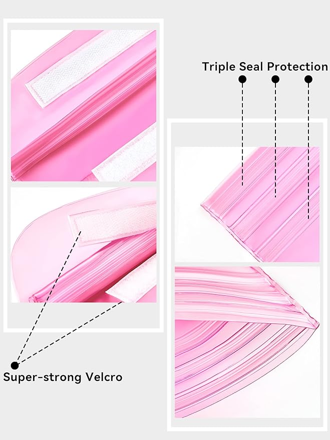 HEETA 2/3/4 Pack Waterproof Pouch with Waist Strap, Screen Touchable Dry Bag with Adjustable Belt for Phone Valuables for Kayaking, Swimming, Snorkeling, Boating, Fishing, Surfing & Beach