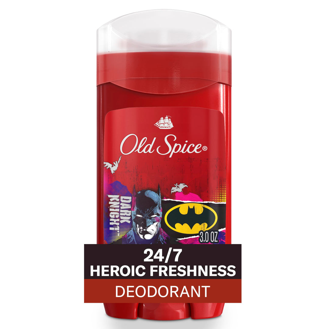 Old Spice Aluminum Free Deodorant for Men, 24/7 Freshness & Lasting Scent, Long Lasting Odor Protection, Smell Like a Hero, Batman, Black Cherry and Nightfall Scent, 3.0 oz