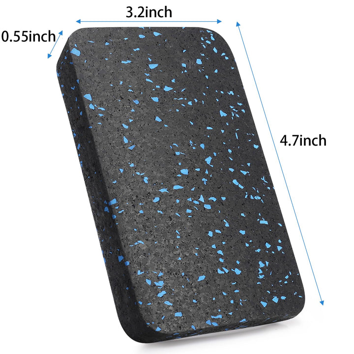 Treadmill Mat Pads, Exercise Equipment Mat with High Density Rubber for Protect Floors 4.7" x 3.2" x 0.55" (6 PCS) Black