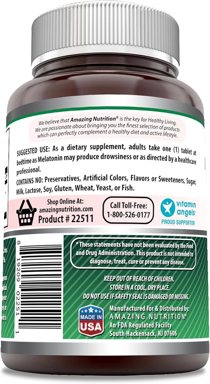 Amazing Formulas Melatonin Supplement | 10 Mg per Serving | 360 Tablets | Non-GMO | Gluten-Free | Made in USA