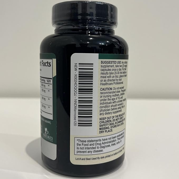 DMannose Pills with Cranberry 1350mg Advanced Formula - Effective Natural Bladder, Urinary Tract Health Support, Flush Impurities - D Mannose Supplements for Women & Men, Non-GMO, Vegan - 120 Capsules