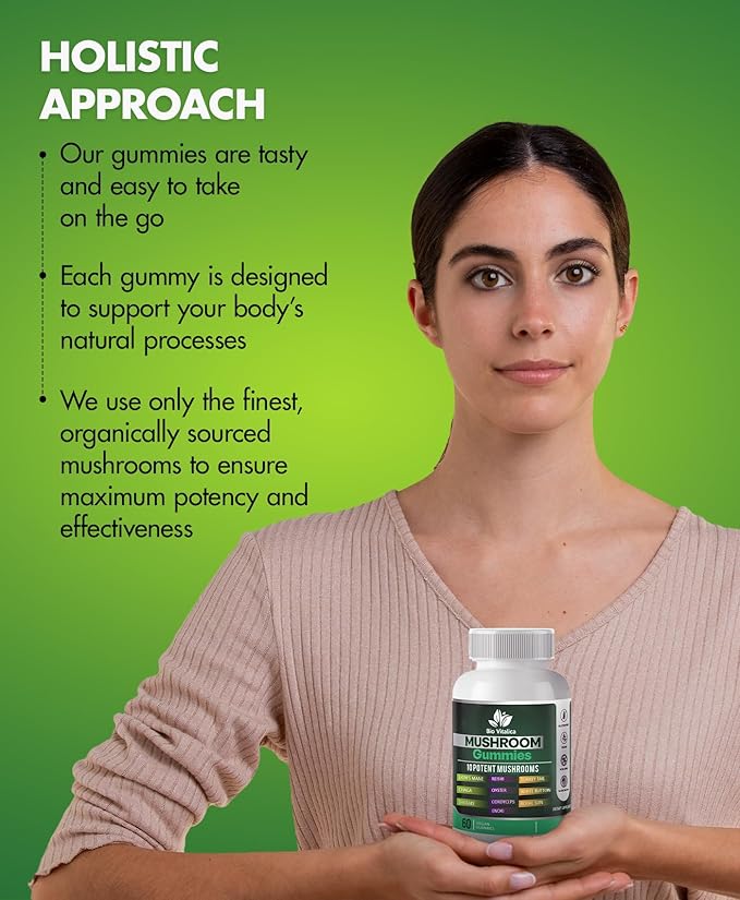 Mushroom Gummies - Lions Mane Gummies for Adults with 10 - Blend Mushrooms Complex Reishi, Chaga, Cordyceps, Turkey Tail, & More - Mushroom Supplement (2)