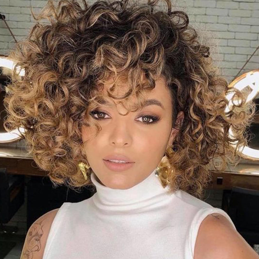 7 Packs GoGo Curl Crochet Hair 10 Inch Short Curly Crochet Hair Beach Curl Water Wave Crochet Braids Synthetic Hair Extensions (10 Inch, T1B/30/27)