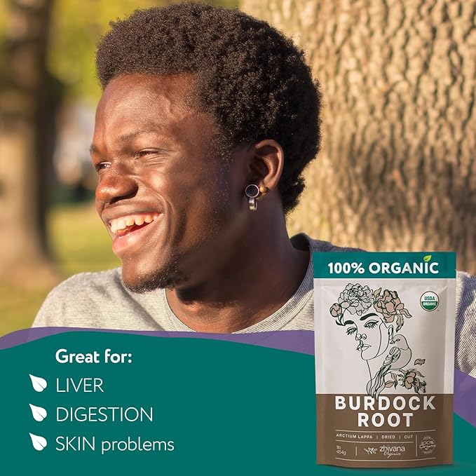 Super Value Pack 10 LB - Organic Burdock Root Tea - Digestion, Liver Support, Fluid Balance - Healthy Skin