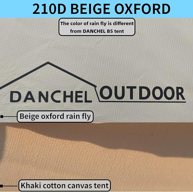 DANCHEL OUTDOOR 4 Season Waterproof Rain Fly Tarp for Yurt Tent, Portable Glamping Tent Cover Protector Awning Canopy for B5 Bell Tent Stove Jack Camping Accessories Beige(9.8/13/16.4/20ft)