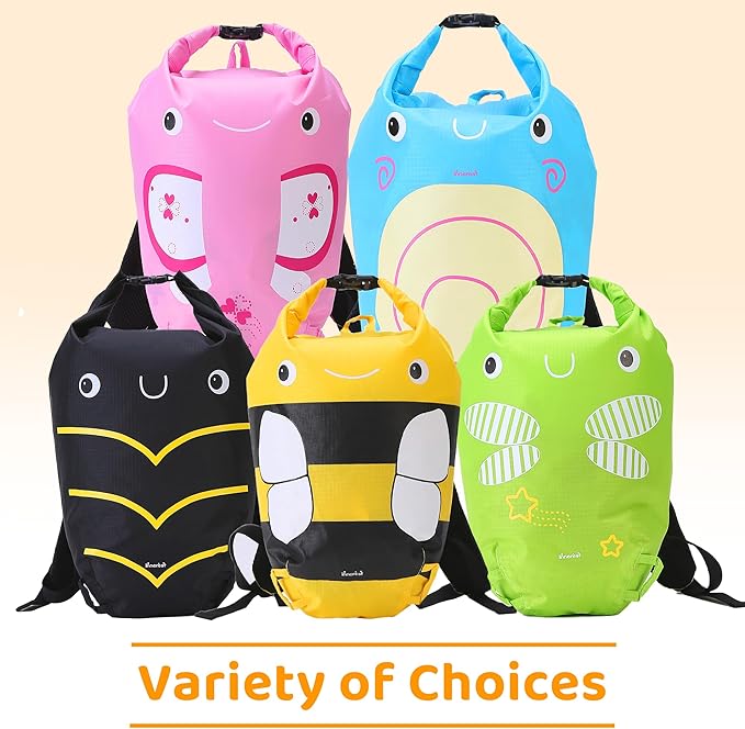 Kids Beach Bag Dry Bag Water Proof Resistent Travel Backpack Sacks for swimming Waterproof Backpack (Dragon Fly, 5L)