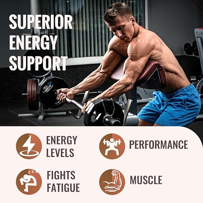 2326 MG Mitochondrial Supplements with ATP, Vitamins, CoQ10 & PQQ, More Effective Than Creatine HMB & Nitric Oxide, Energy, Endurance, Strength, Recovery & Muscle, Organic, 240 Capsules