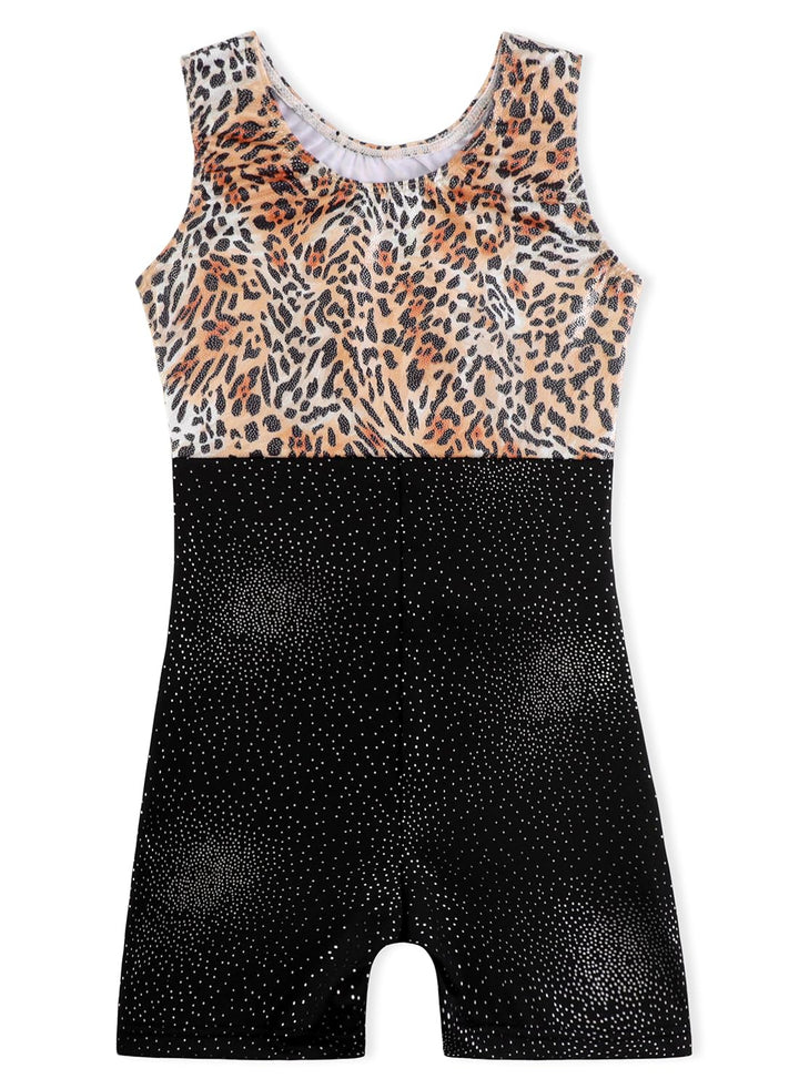 DAXIANG Gymnastics Leotards for Girls Tumbling Outfits for Girls Leopard 3-4Y