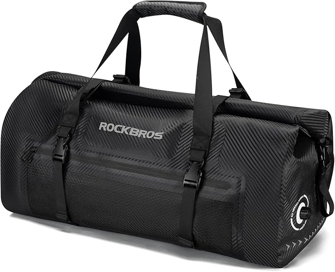 ROCKBROS Waterproof Duffel Bag 20-60L Motorcycle Travel Dry Duffel Bag for Motorcycling Boating Kayaking Camping Fishing Outdoor Adventure for Men Women