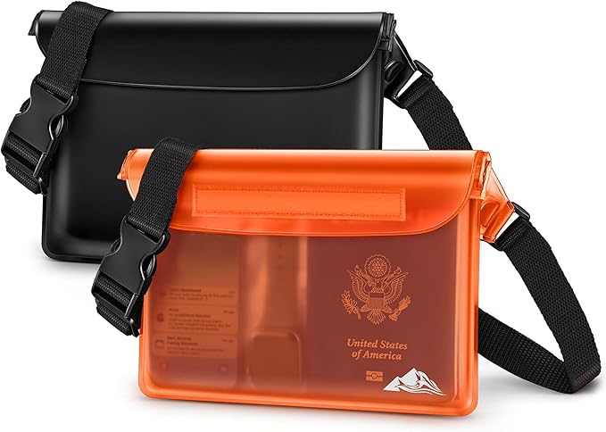 HEETA Waterproof Fanny Pack, Waterproof Pouch Dry Bag 2/3/4 Pack for Phone, Adjustable Waist Strap and Screen Touch Sensitive for Swimming Kayaking Boating Beach Fishing Diving Surfing Accessories