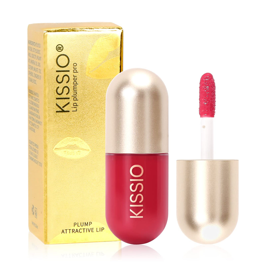 KISSIO Lip Plumper,Color Lip Plumper Gloss,Lip Enhancer,Plant Extracts Plumping Lip Serum,Moisturizing Lip Gloss for Fuller Lips and Hydrated Beauty Lips 5.5ml,05 Dogwood