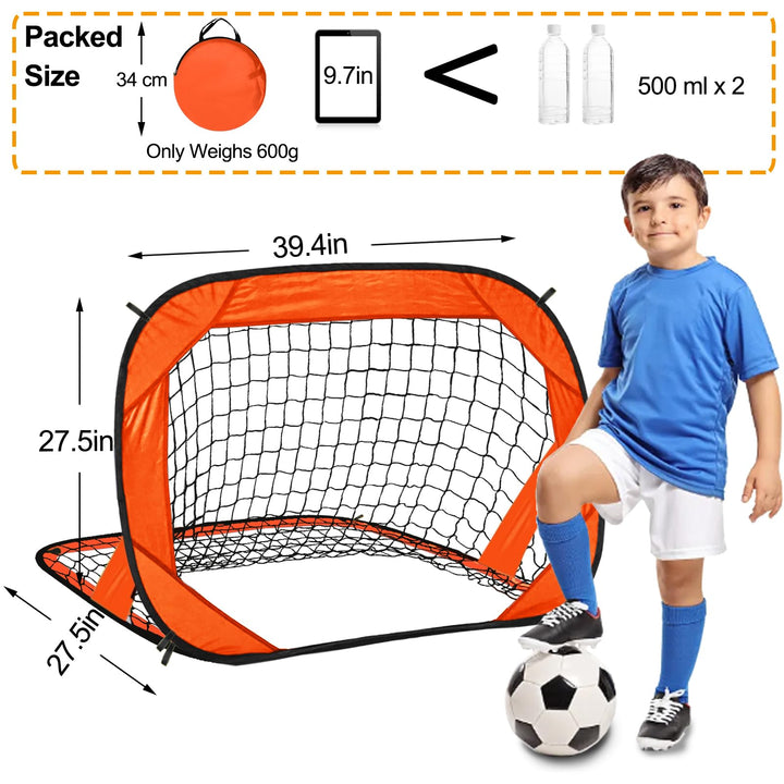EVERRUSH Soccer Goal Pop Up Kids Toddler Soccer Goals Nets for Backyard Beach Soccer Training Net Mini Portable Foldable Football Goal Indoor Outdoor Lightweight Practice Soccer Net with Carry Bag