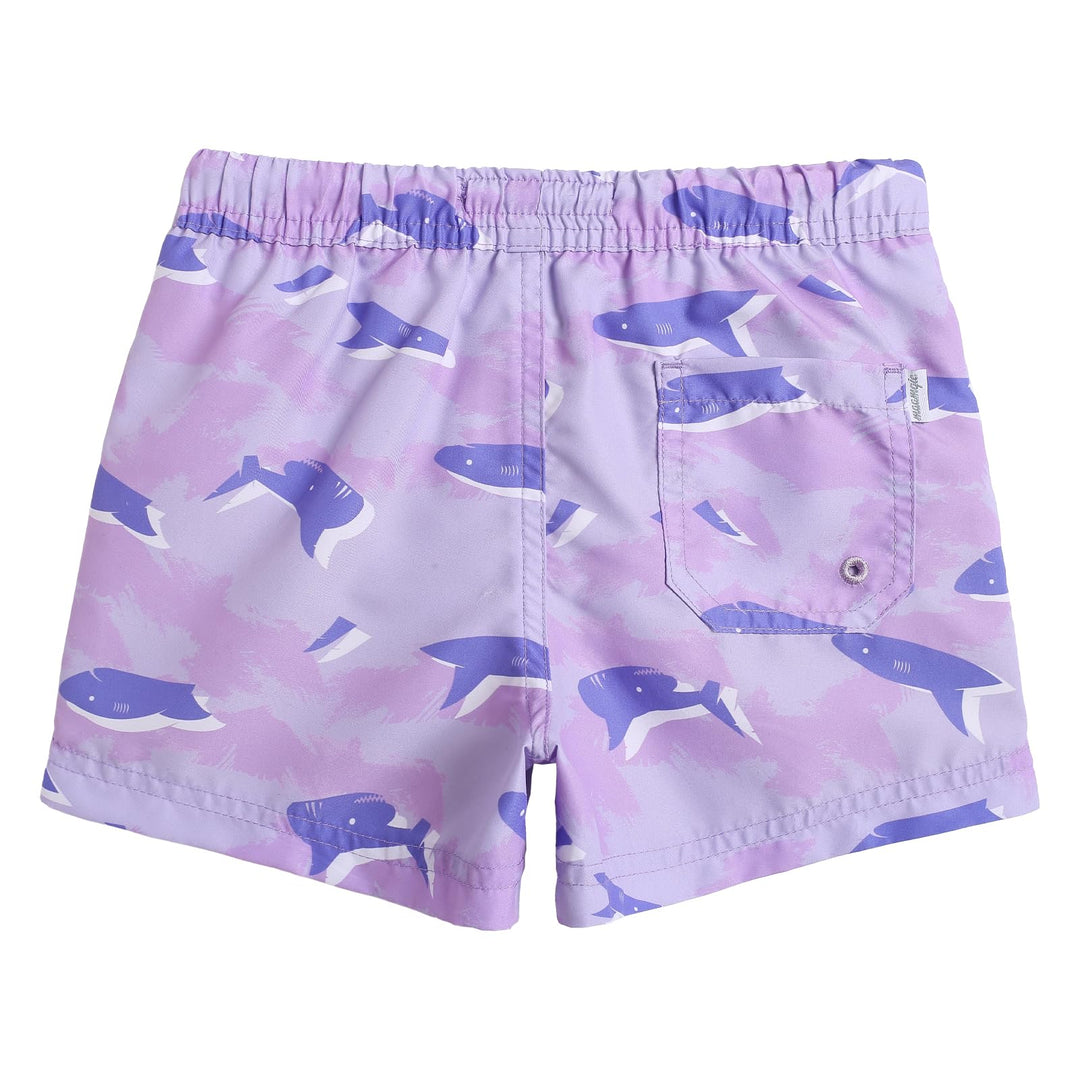 maamgic Boys Swim Trunks Toddler Swim Shorts Little Boys Bathing Suit Swimsuit Toddler Boy Swimwear Purple Shark 2T,Purple Shark,2 T