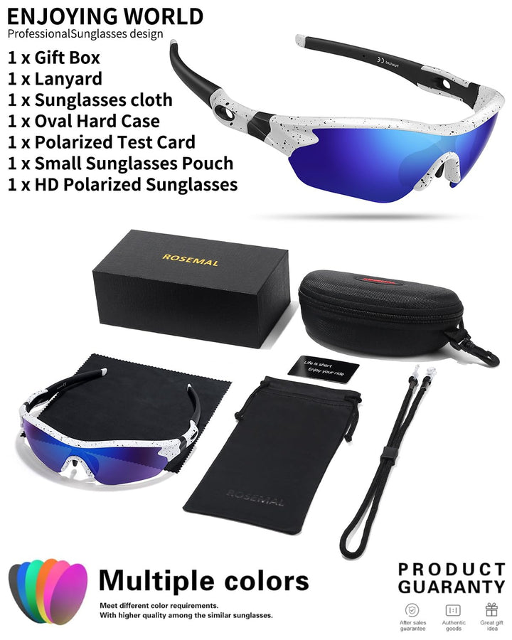 Polarized Sports Sunglasses for Men Women Youth Baseball Running Fishing Tennis Golf Cycling Driving Motor TAC UV400 TR90