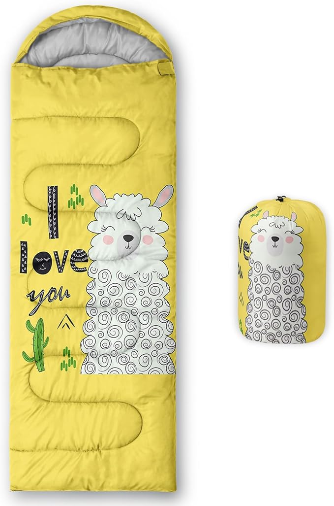 AILONEN Boys Sports Camping Sleeping Bags,Lightweight & Waterproof,3 Season Warm & Cool Weather,Black Player Basketball Sleeping Bags for Kids Adults,Travelling,Outdoors