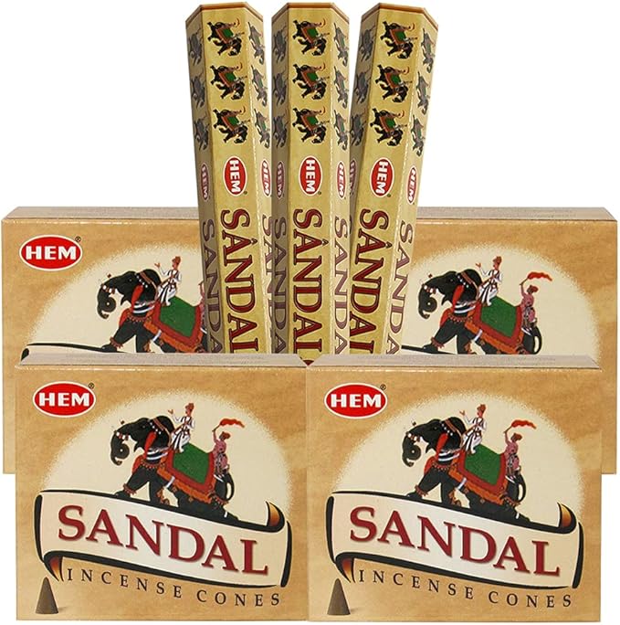 Sandalo Sandalwood Incense Sticks and Cone Incense Holder Variety Pack #1 Bundle insence insense insienso