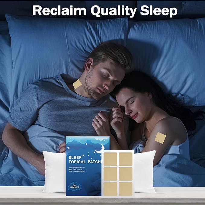 60 Patches Sleep Patches for Adults - Pure Plant Extract Sleeping Patch - Sleep Aids Without Side Effects - Enjoy Deep Sleep, Eliminate Groggy Mornings