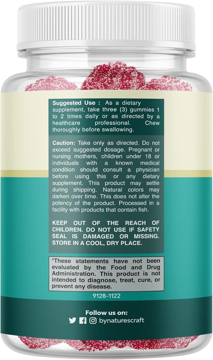 Extra Strength Calm Magnesium Gummies for Adults - Relaxing Magnesium Citrate Gummies with Elemental Mag - Sleep Aid Soft Chews Raspberry Flavored - Body & Mind Relaxation - 90 Count