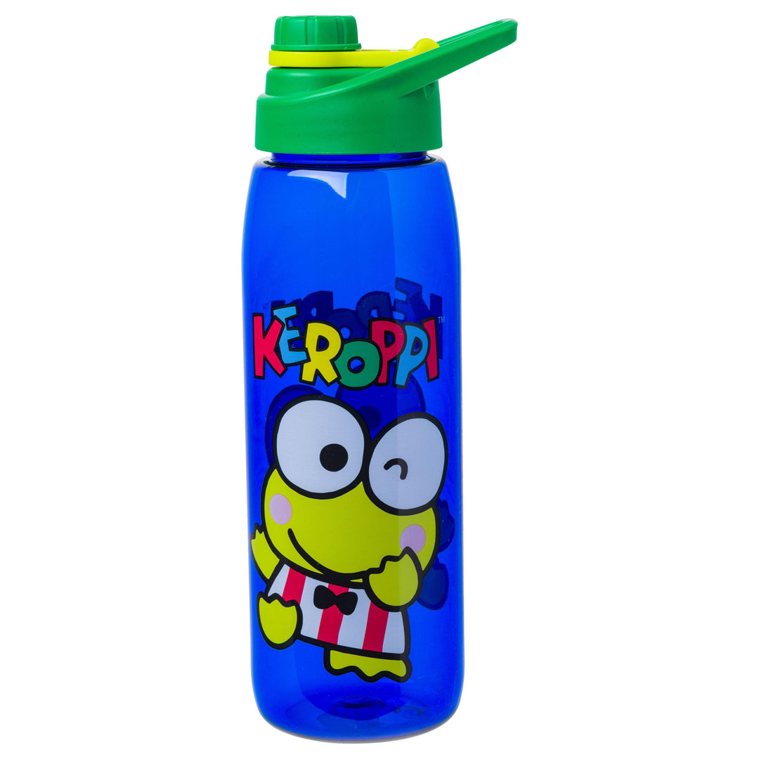 Silver Buffalo Sanrio Hello Kitty and Friends Keroppi Water Bottle with Screw Lid, 28 Ounces, Sanrio Keroppi, 28oz