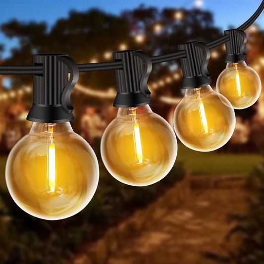 ZYRIVON Outdoor Lights Mains Powered, 20M/66Ft 30+2 LED Garden Lights, Shatterproof Waterproof Outside Lights, Warm White String Lights for Garden, Yard, Wedding, Christmas, Gazebo, Fence, Roof, Party