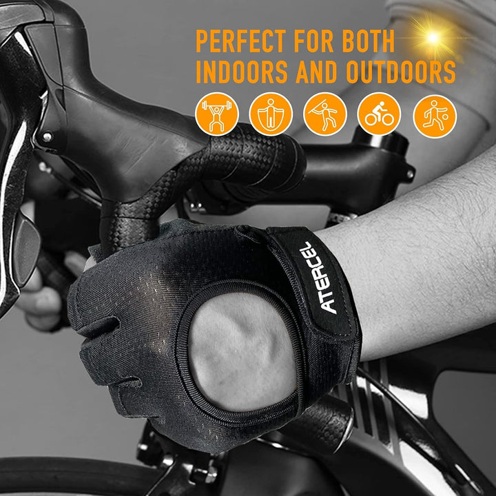 ATERCEL Weight Lifting Gloves Full Palm Protection, Workout Gloves for Gym, Cycling, Exercise, Breathable, Super Lightweight for Men and Women(Gray, S)