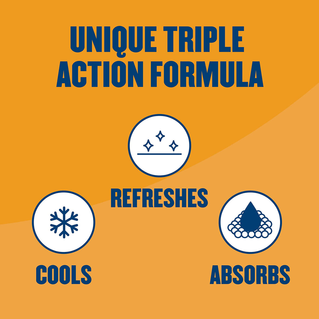 Gold Bond No Mess Clear Invisible Body Powder Spray, 7 oz., Absorbs Odor-Causing Sweat