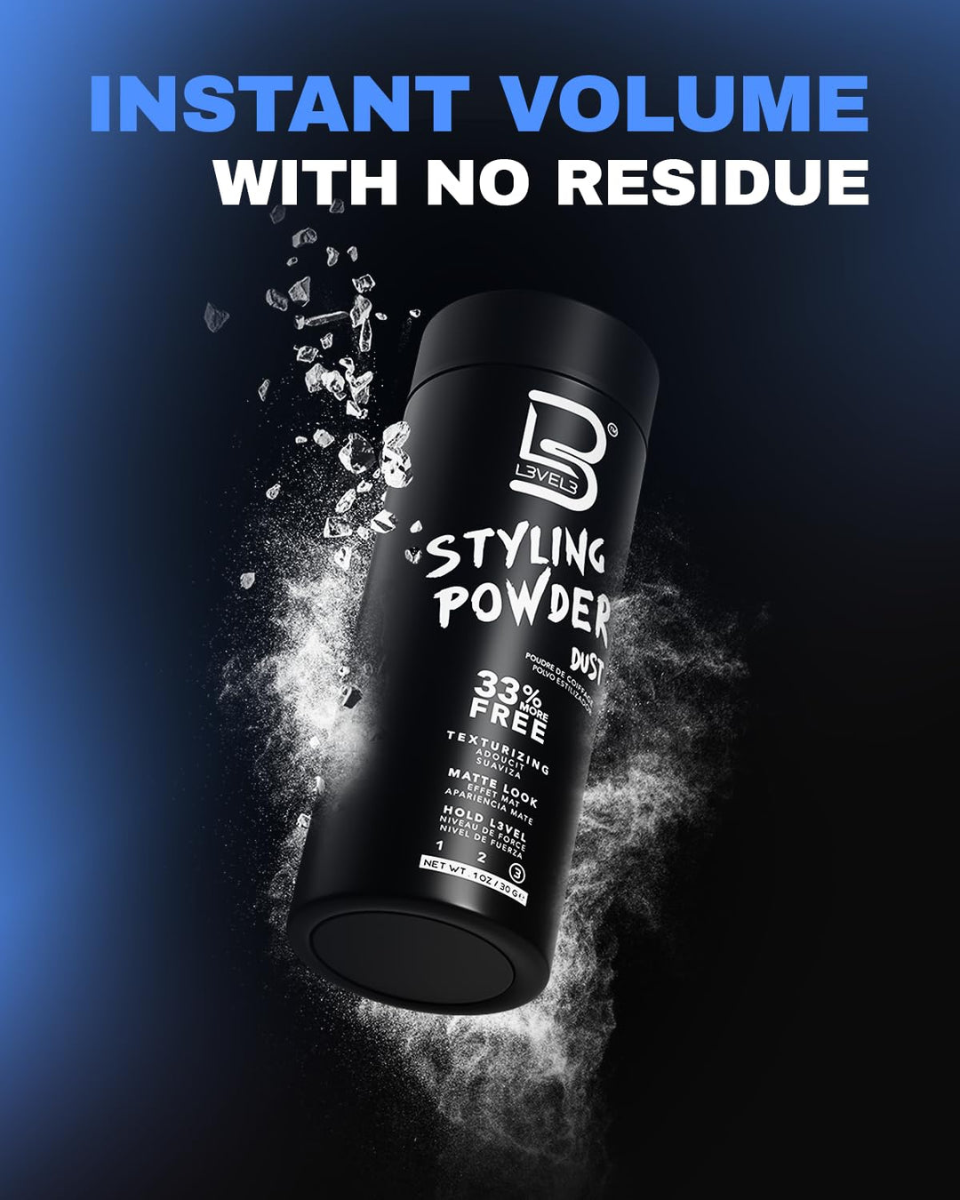 Level 3 Men's Styling Powder – Natural Look | Easy Application, No Grease