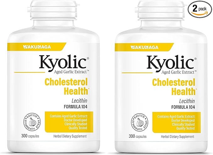 Kyolic #104 Garlic Extract With Lecithn 300 cap ( two-Pack)