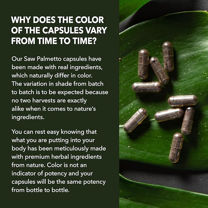 Saw Palmetto for Men Prostate Health Supplement to Promote Urinary Tract Function - 500mg Per Serving - 200 Count - DHT Blocker Hair Vitamin - Vegan, Non-GMO Capsules, Over 6 Month Supply