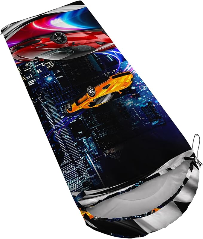 AILONEN Kids Floral Cat Camping Sleeping Bags,Lightweight & Waterproof,3 Season Warm & Cool Weather,Kawaii Kitten Sleeping Bags for Girls Adults,Travelling,Outdoors