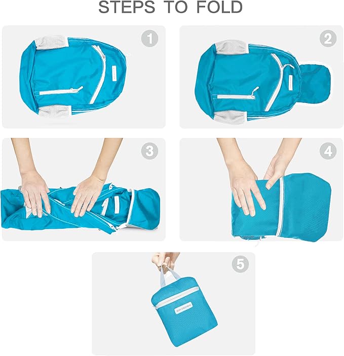 35L Foldable Waterproof Backpack For Outdoor Sports Travel Inside Wet Clothes Compartment Packable For Multiple